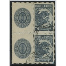 ARGENTINA 1942 GJ 874CZ CUADRO CON COMPLEMENTOS SON MUCHISIMO MAS RAROS USADOS POSTALMENTE U$ 120 RARISIMOS Y DE LUJO !!!